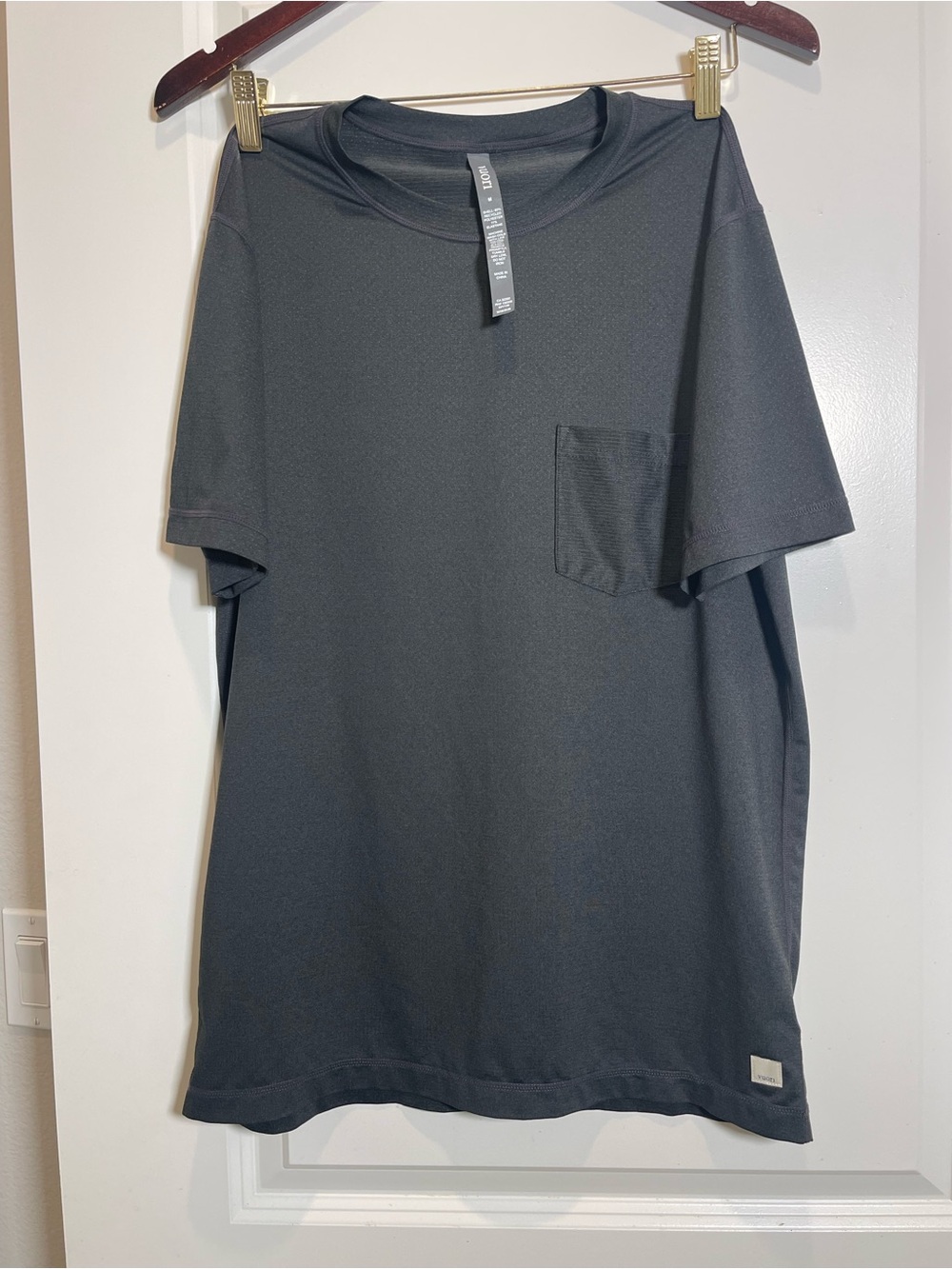 Vuori Black Short-Sleeve Pocket Tee